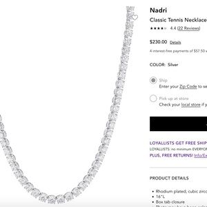 Nadri Classic Tennis Necklace